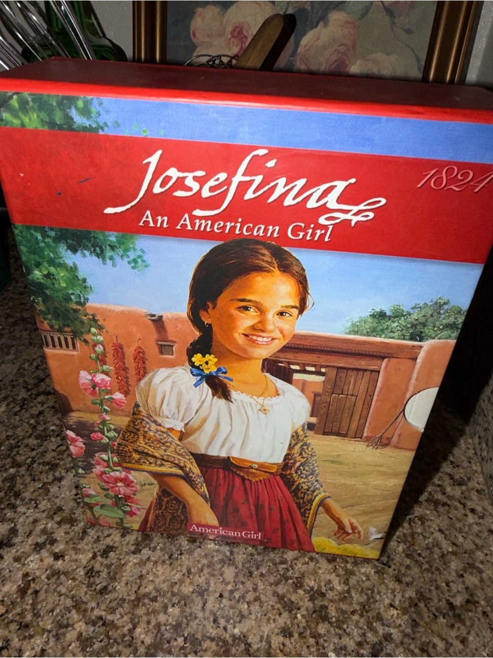 American Girl Josefina Doll Box - Red, Blue, White, Brown